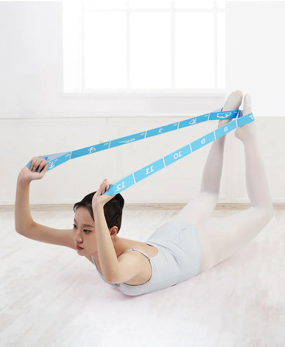 Multi-Functional Slimming Resistance Bands Yoga Strap Elastic Band 8/10/12 Grids for Latin Training, Dance, Pilates, Gymnastics