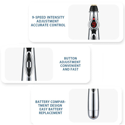 Electronic Acupuncture Acupoint Massage Pen Multi-Function Meridian Pressing Energy Therapy Energy Pen Pain Relieving Tool