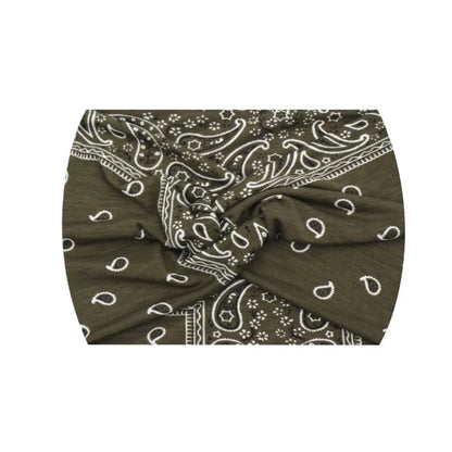Widening 18CM stretch printed sports sweatband headband headscarf hairband hair tie band