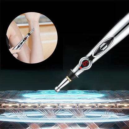 Electronic Acupuncture Acupoint Massage Pen Multi-Function Meridian Pressing Energy Therapy Energy Pen Pain Relieving Tool