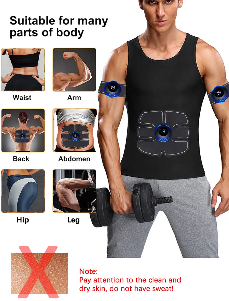 Electrical Muscel Stimulator Massager Abdomen Buttocks Arm Leg Neck Hips Trainer Muscle Toner Fitness Training Workout Equipment