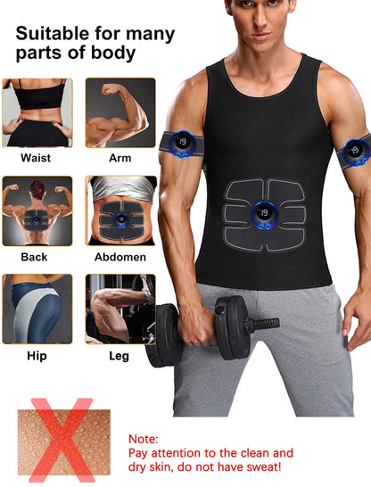 Electrical Muscel Stimulator Massager Abdomen Buttocks Arm Leg Neck Hips Trainer Muscle Toner Fitness Training Workout Equipment