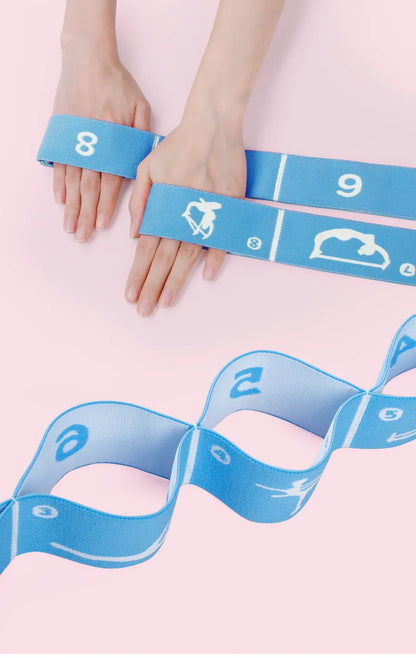 Multi-Functional Slimming Resistance Bands Yoga Strap Elastic Band 8/10/12 Grids for Latin Training, Dance, Pilates, Gymnastics